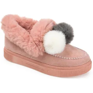 Journee Collection Womens Faux Suede Faux Fur Winter & Snow Boots