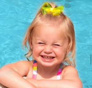WeeSplash Neon Vinyl MINI Swim Hair Bow - 6 Neon Colors