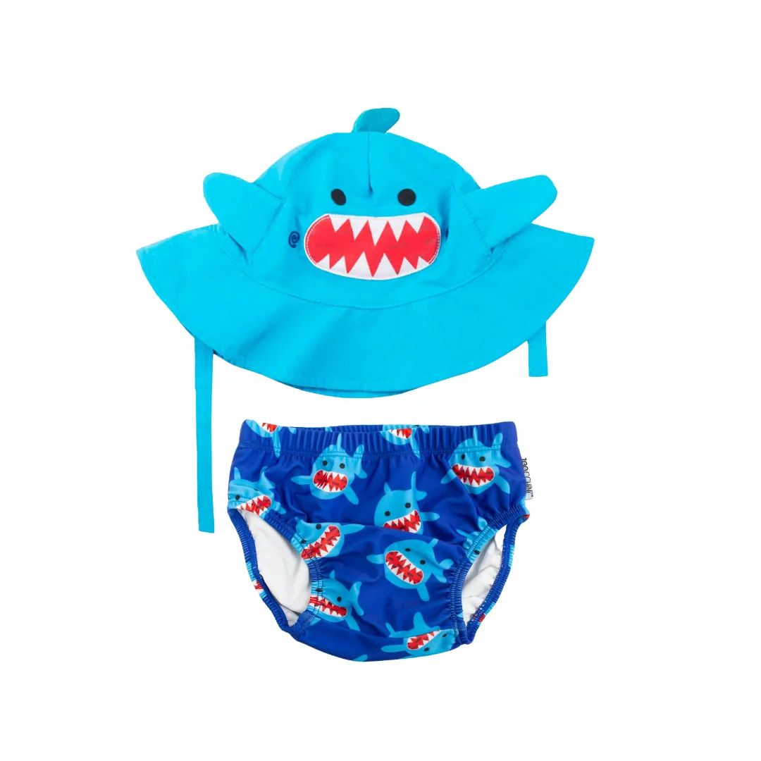 Zoocchini UPF50  Baby Swim Diaper and Sun Hat Set